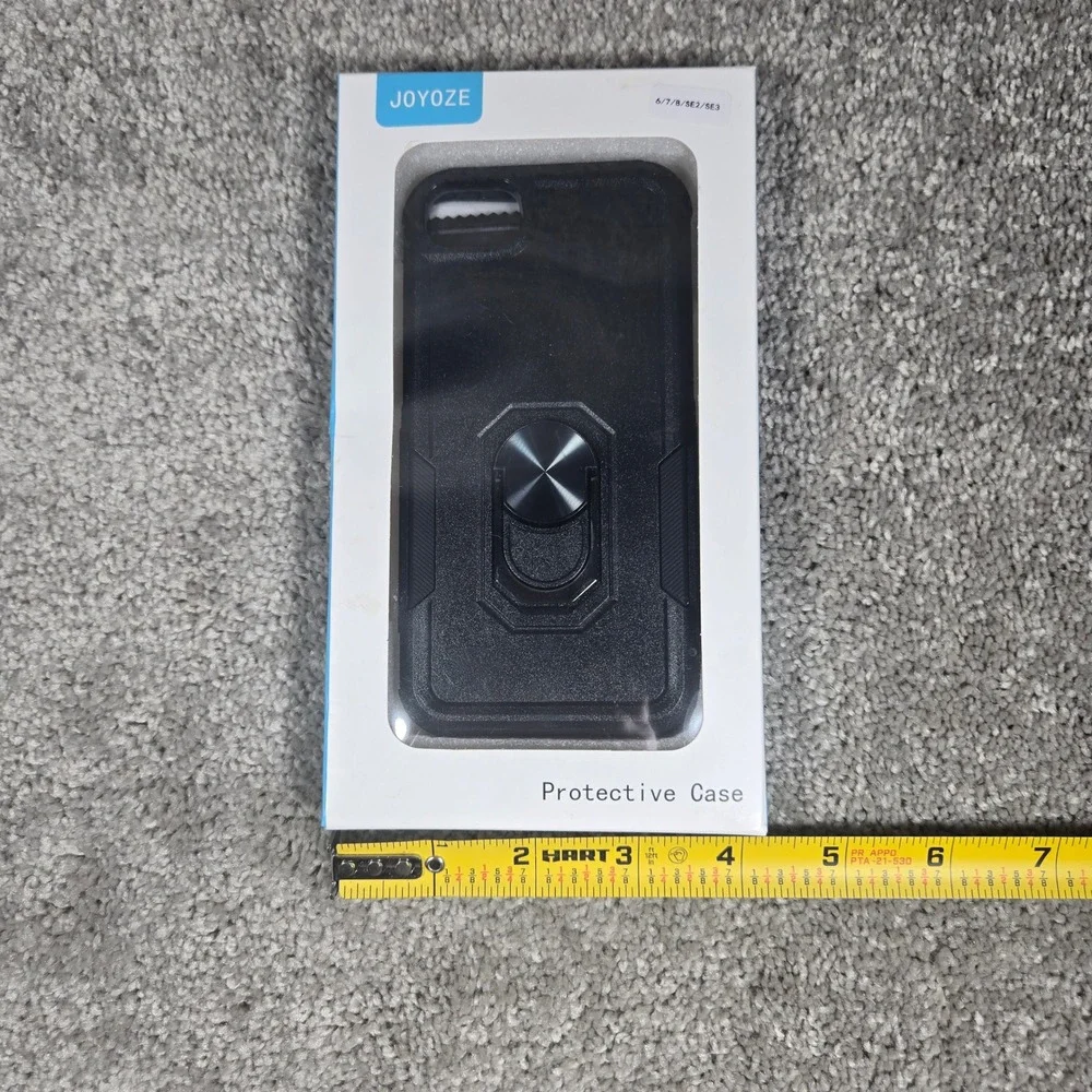 JOYOZE Cellphone Case Black Ring Stand‎ Screen Protector iPhone SE 7 8 4.7